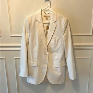 Micheal Michael Kors NWT White Women’s Blazer Size 0 Cotton and Polyester
